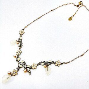 Anne Koplik Necklace Fairy Heirloom Quality Pearl Enamel Crystal Handmade Gift
